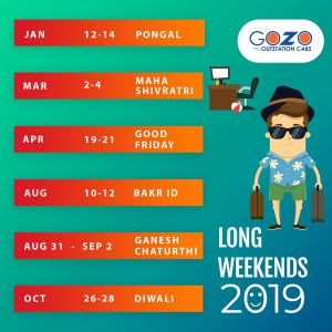 Long Weekends 2019 list