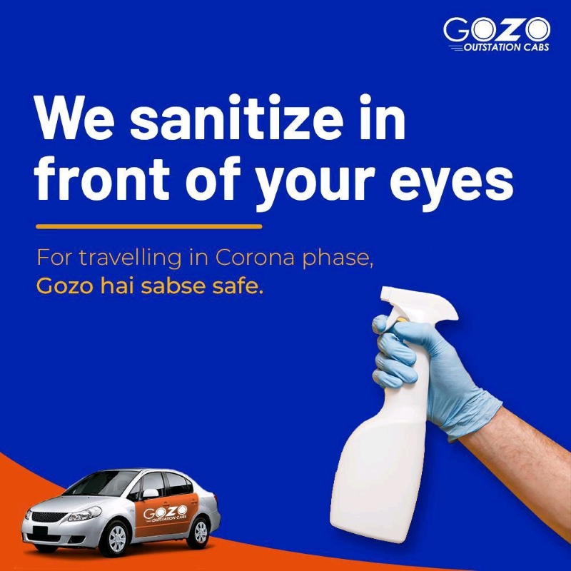 Sanitized Cars from GozoCabs