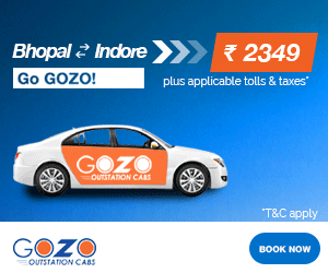 Bhopal-Indore Cheapest oneway outstation cabs